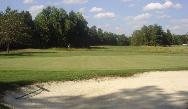 view of golf course sand trap