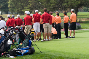 tournament players gathered around